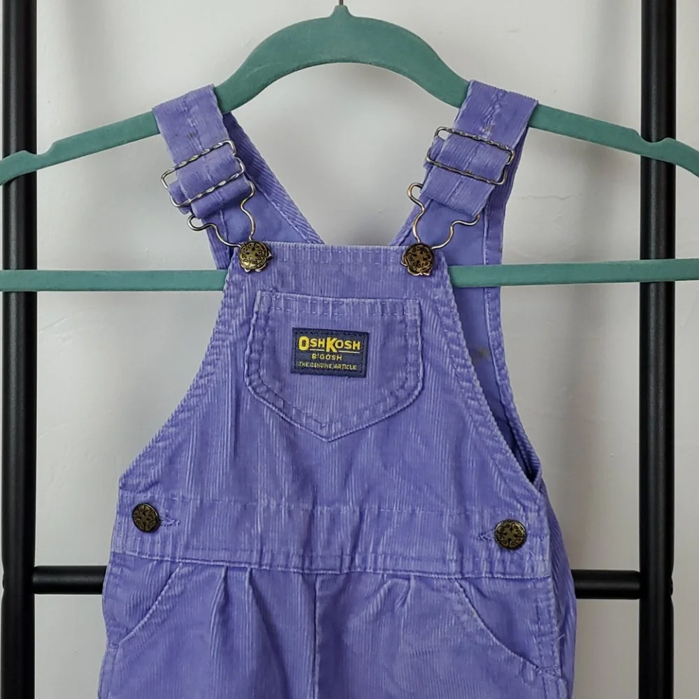 Vintage Oshkosh Baby Jumpsuit 18M Lilac Made in USA